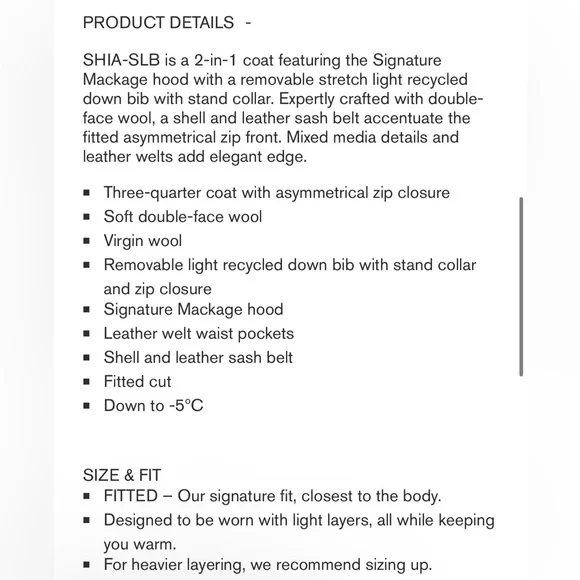 NWT Mackage Coat size M ($1250) - Picture 13 of 14